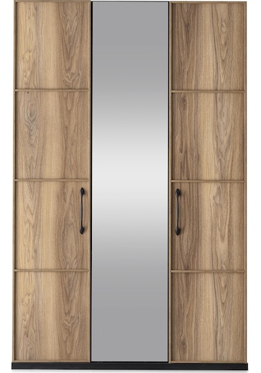 Beyoğlu Modern 3 Kapaklı Çekmeceli Elbise Dolabı Gardrop 130cm