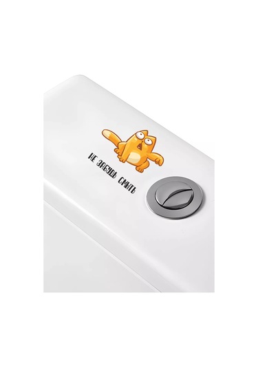 Sticker Home Simon Kedisi Dekoratif Tuvalet Çıkartması 209932927 Siyah