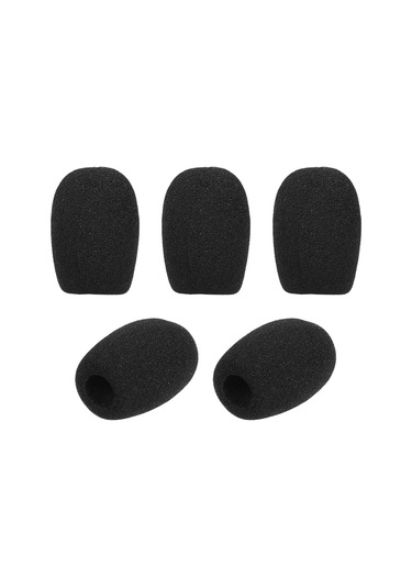 Padalink Siyah E Tipi Mikrofon Köpük Koruması 55mm Yükseklik, 38mm Dış Çap, 16mm İç Çap - 5 Adet Gürültü Azaltıcı