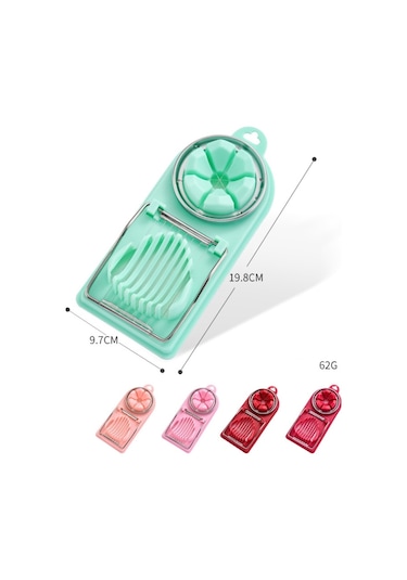 6 Adet Çok Fonksiyonlu Yumurta Kesici Mutfak Aleti Paslanmaz Çelik Süslü Yumurta Kesici Kırmızı Şarap Diğer