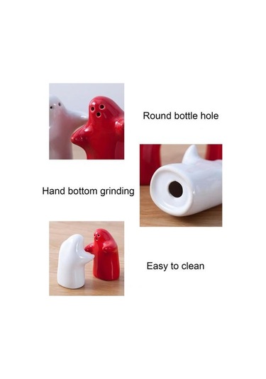 2 Adet Tuz Shaker Kullanımı Uygun Kullanımı Kolay Dolumlu Seramik Sarılma Mutfak İçin Tuzluk Tutucu Tuz Domuzları, Mahzenler Ve Amp Sunucular 1