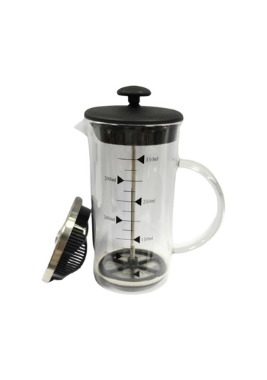 Metal Kapaklı French Press 350 Ml Bitki Çay Demleme Kupası Çift Kapaklı Metal Ve Plastik Kapak Gümüş Gri