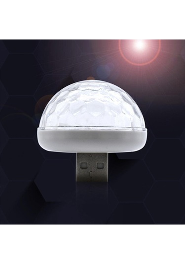 İç Mini Usb Gece Arabası Oto Dj Sahne Işığı Lambası Led Aydınlatma Atmosferi