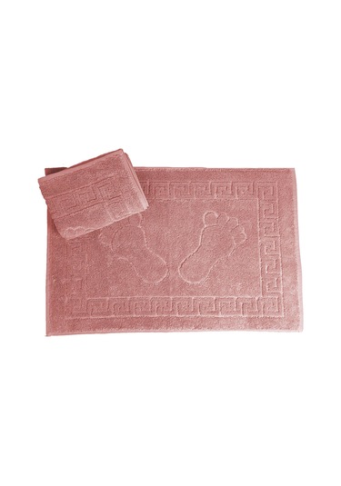 2 Li %100 Pamuklu Banyo Ayak Havlusu Gramajlı Konforlu Mürdüm