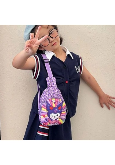Kuromi Kız Çocuk Çapraz Askılı Çanta Kurum 418883813 Violet