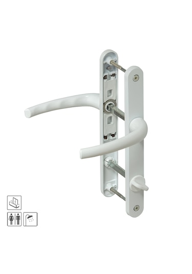 Pimapen Pvc Alüminyum Çift Taraflı Metal Kapı Kolu Wc Beyaz