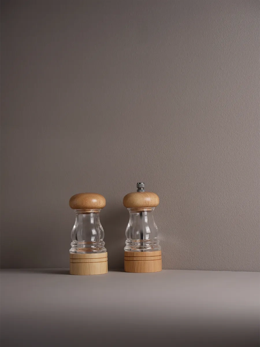 Skyphos El Yapımı Ahşap Çok Amaçlı Baharat Değirmeni Seti 64688286 Beyaz