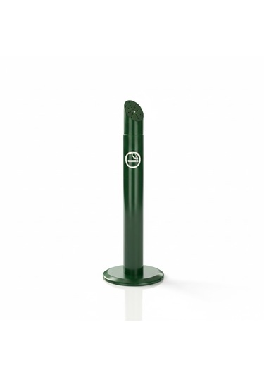 Kule Oval Tabanlı Küllük K-107 Dış Mekan Metal Sigara Küllüğü Hey Çelik