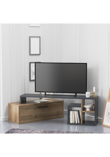 Lagomood Karamael Tv Standı Antrasit Ceviz