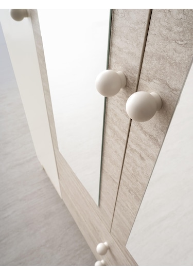 Petra 4 Kapaklı Aynalı Elbise Dolabı Gardrop 160x55x200