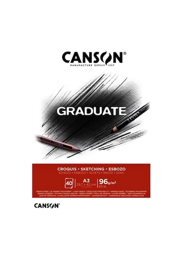 Canson Graduate A3 Sketching Blok 96gr 40yp