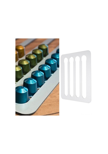 Geeksen Nespresso Kapsül Duvar Askısı, 24 Kapsül Kapasiteli Dayanıklı Alüminyum Tutucu Diğer