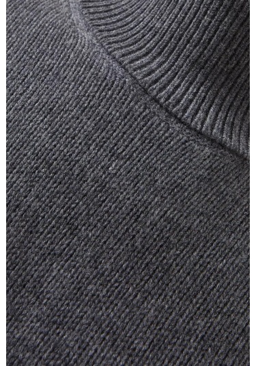12storeez Boğazlı Merino Yün Kazak Gri
