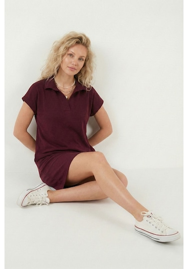 Lela Bayan Elbise 5866153 Bordo Bordo