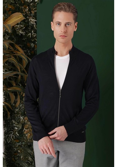 Tr 860 Slim Fit Lacivert Klasik Triko Lacivert