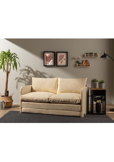 Pafu Saga Xl İkili Katlanır Yataklı Koltuk Soho Krem