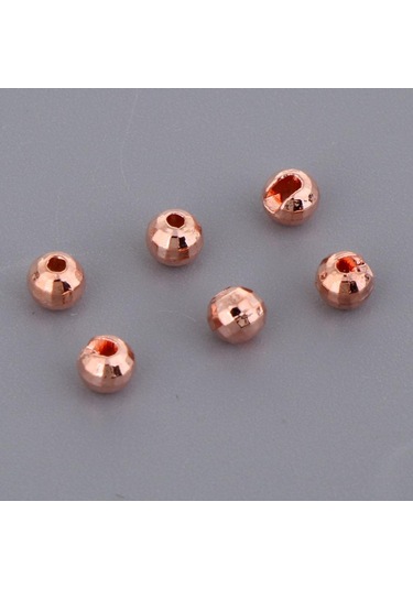 Homyl 25 Adet Oluklu Tungsten Sinek Bağlama Boncuk Perisi Bakır