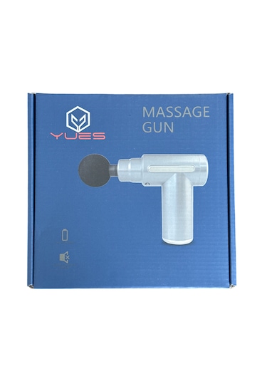 Yues Profesyonel Şarjlı Masaj Tabancası 6 Hız, 4 Başlık Siyah