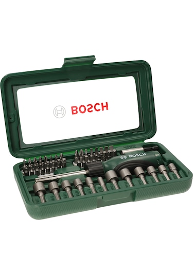 Bosch 46 Parça Cırcır Tornavidalı Vidalama ve Lokma Uçlu Aksesuar Seti - 2607019504