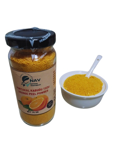 Nav Portakal Kabuğu Tozu Katkısız Koruyucusuz Sağlıklı Cam Şişede