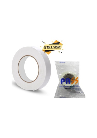 Pass Köpük Çift Taraflı Bant 18 Mm X 2 Metre