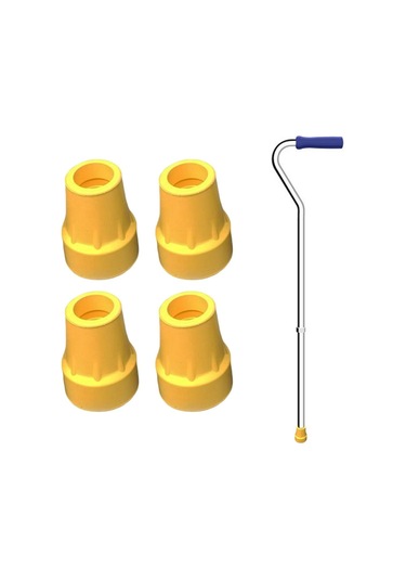 Suntek Baston Uçları Koltuk Değnekleri Sarı 4'lü