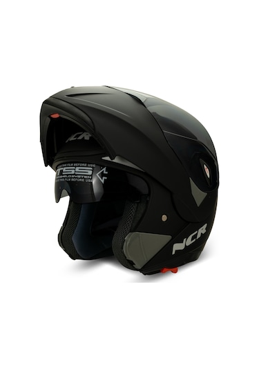 Ncr Çene Açılır Kask Güneş Vizörlü Mat Siyah