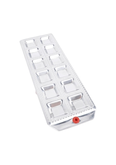 Konesam Alüminyum Alyazı 12 Delikli Kare Manti Kalıbı - Ev Ve Restoranlar İçin Pratik Pasta Ve Manti Yapım Aracı Diğer