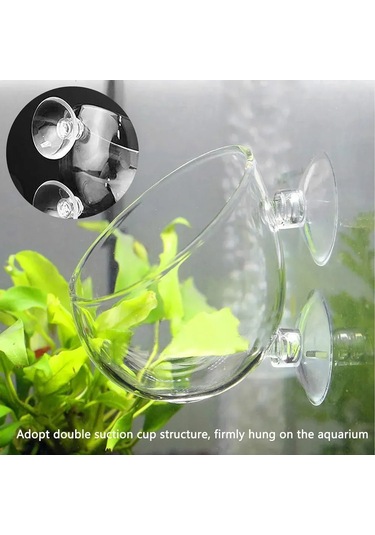 Xindoker Akvaryum Cam Bitki Askısı - Balıklar İçin Oyun Ve Saklanma Alanı, Su Kalitesini Artırır 5x6x7cm