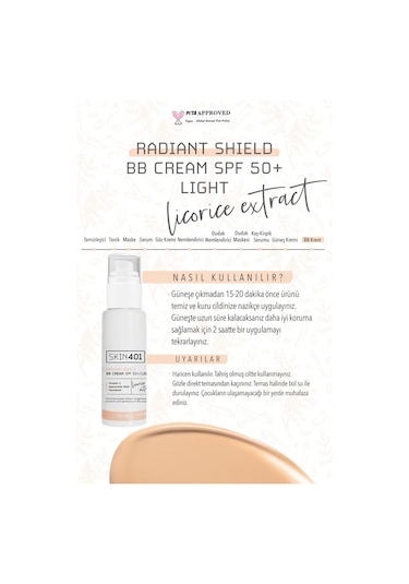Skin401 Multi-fonksiyonel Aydınlatıcı Bb Krem Spf 50+ / Açık Cilt Tonu 50ml Light Tone Light