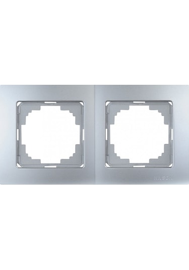 Nilson Touran Metalik Gümüş İkili Çerçeve