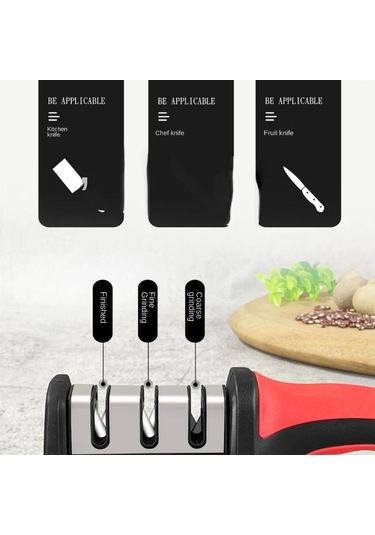 Çok Fonksiyonlu Üç Aşamalı Manuel Taşlama Bıçağı, Mutfak Taşlama Aleti 09