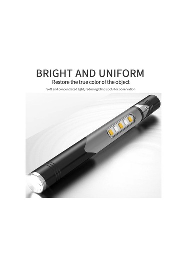 Sones E-smarter B35 Kalem El Feneri Şarj Edilebilir Taşınabilir Kalem Fener Gri