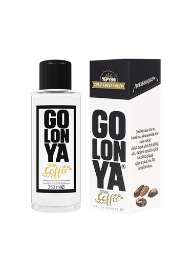 Golonya Kuru Kahve Kokulu Cam Şişe Kolonya 250 ML
