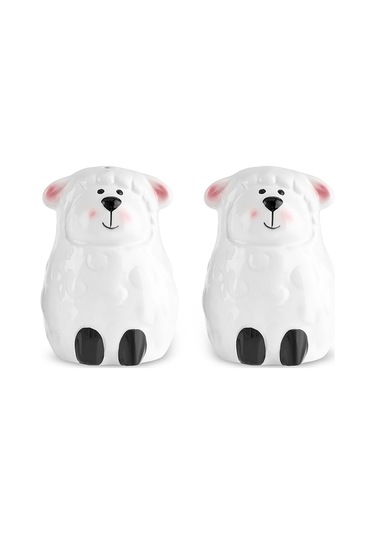 Karaca Sheepy Tuzluk Ve Biberlik Beyaz 8x4,4 Cm Beyaz