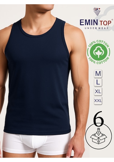 Mercan 6'lı Erkek Lacivert Penye Atleet