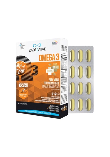 Zade Vital Omega 3 Forte Balık Yağı 40 Yumuşak Kapsül