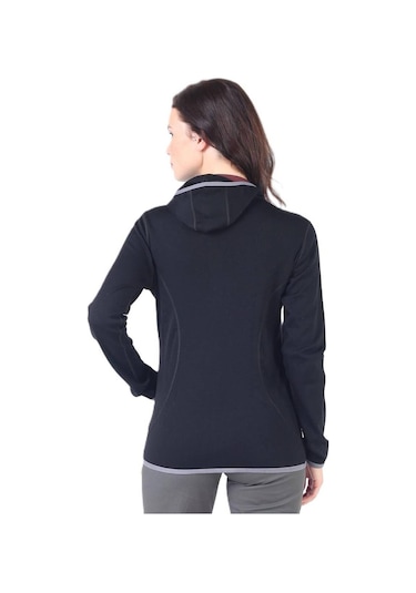 Woolona Marin Fermuarlı Kapüşonlu Kadın Sweatshirt Navy Blue