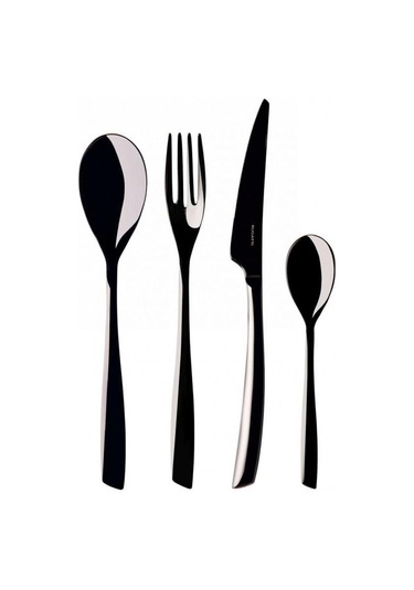 Bugatti Riviera Dark Chocolate 30 Parça Çatal Bıçak Seti Gümüş