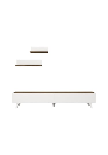 Dekorister Amerika Tv Ünitesi Beyaz-Ceviz