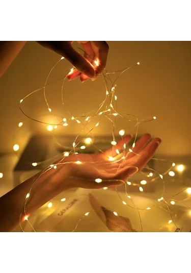 2 Adet 5 Metre Pilli Peri Dekor Işık Günışığı, Lamba Gün Işığı Yılbaşı Çam Ağacı Ev Süsleme Gün Işığı