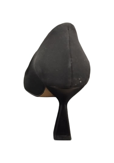 Ventes 22211920z Sivri Burun 7 Cm Kadeh Topuk Kadın Şık Topuklu Nubuk Ayakkabı Siyah