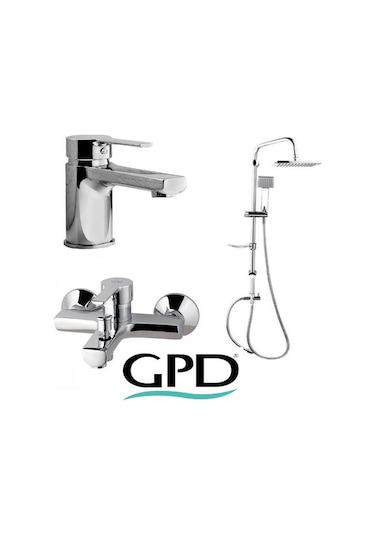 Gpd Solus Mbb55-Ml Armatür Musluk Batarya Banyo Seti 3'lü Krom
