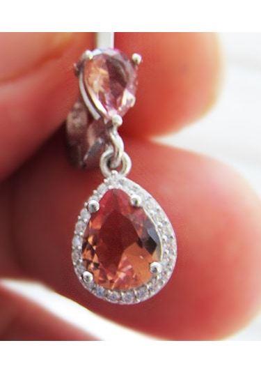 Gümüş Damla Zultanit Taşlı Kadın Küpe