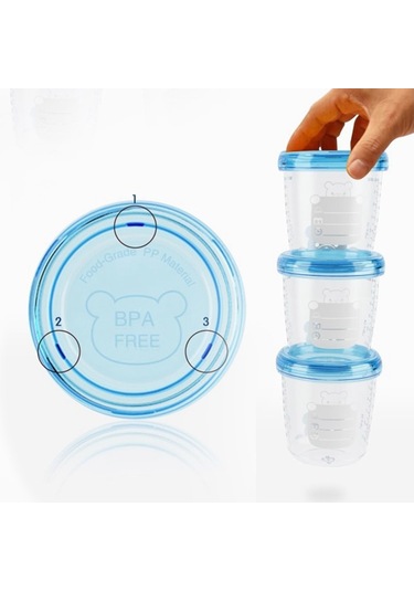 180ml Sınıf Pp Bebek Maması Dondurucu Konteyner Bebek Tamamlayıcı Gıda Saklama Şişesi Toplama Bpa İçermeyen Ürünler Kapasitesi