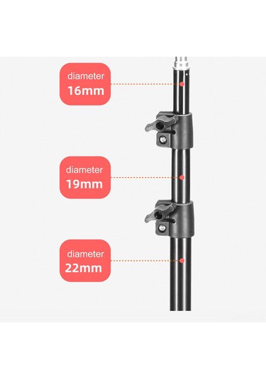 Youtek Alüminyum Projecktör Tripodu - Telefon Ve Kamera İçin 1/4" Uç, 160cm Yükseklik, Siyah, Fotoğraf/livestream Ayaklığı Çok Renkli