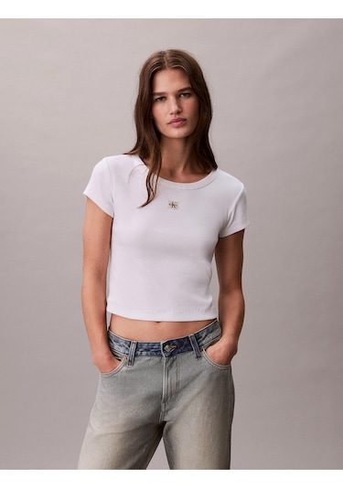 Calvin Klein Kadın Tişört-lv047c200g White