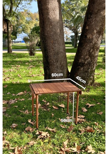 Bag The Joy Trailtop Ahşap Katlanır Kamp Masası -45 60 50cm Ahşap - Kahverengi