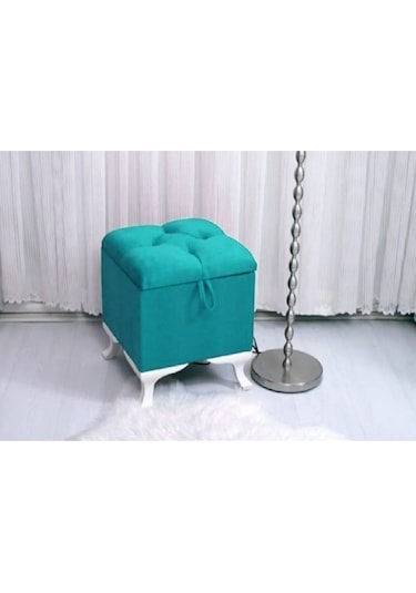 Lüks Sandıklı Kapitoneli Puf 45 45 Cm Pembe