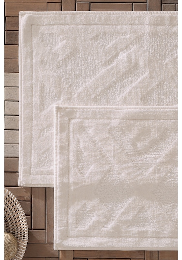 Yataş Bedding Milo Banyo Paspası Seti - Ekru (50x60 cm + 60x100 cm) Ekru